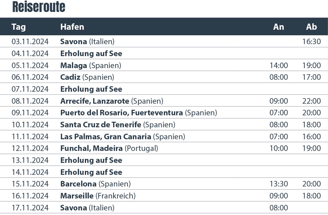 Kanaren und Madeira Costa Diadema 15